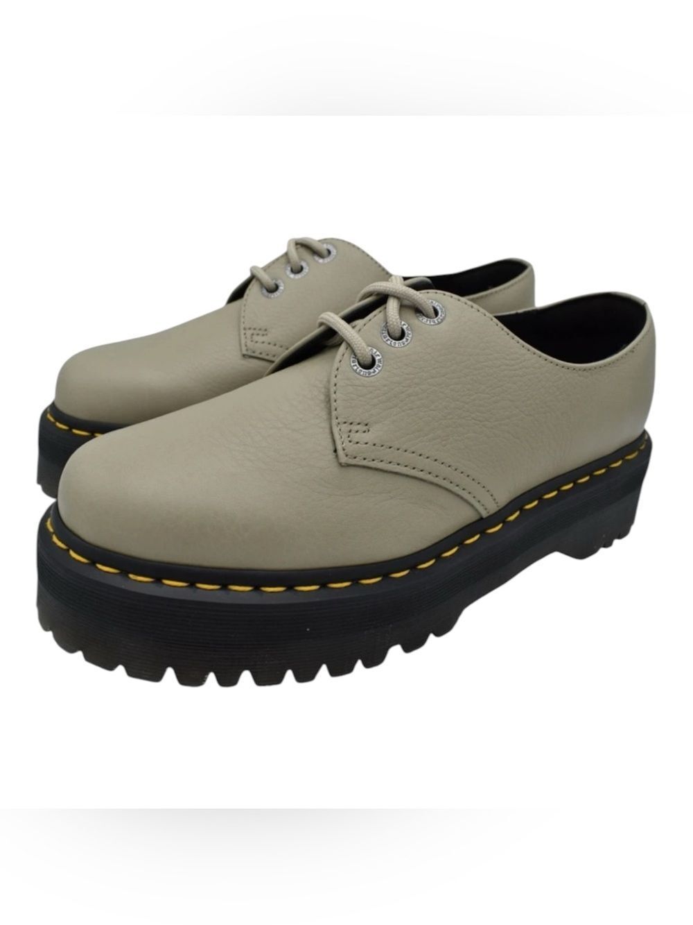 Dr Martens 1461 Quad II Pisa Platform Shoes Warm Stone l, Size 9, NWOB